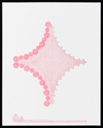 Richard Rezac.&nbsp;Study for Untitled (21-04), 2021. Graphite and colored pencil on grid paper. 29 x 23 inches.&nbsp;