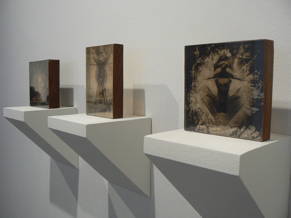 Installation view at Rhona Hoffman Gallery, Robert Heinecken, Dream/Circles/Cycles: Vintage Works 1964-1973, 2008