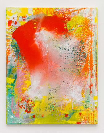 Jackie Saccoccio,&nbsp;Portrait (InvisibleLight), 2017. Oil and mica on linen, 57 x 45 inches.