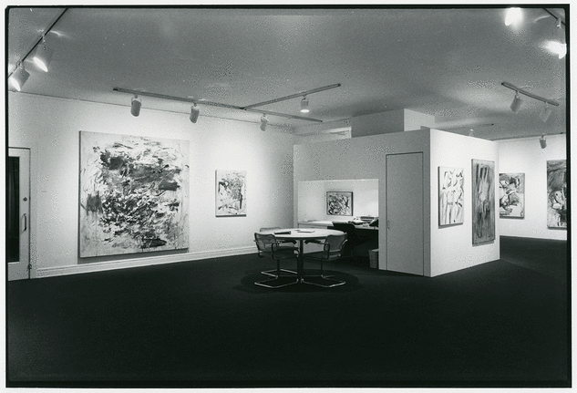 Installation view at Young-Hoffman Gallery, Michael Goldberg, Paintings 1957-1978, 1979