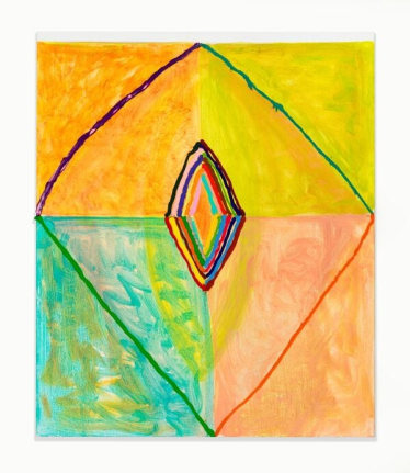 Judy Ledgerwood/Sheela/2018/Oil and metallic oil on canvas