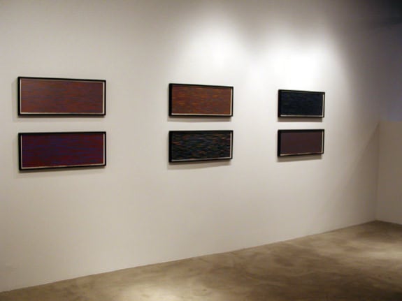 Installation view at Rhona Hoffman Gallery, Sol LeWitt, New Wall Drawings and Gouaches, 2003-2004