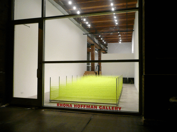 Installation view at Rhona Hoffman Gallery, Anne Wilson, Portable City, Notations, Wind-Up, 2008
