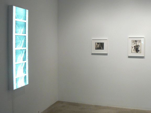 Installation view at Rhona Hoffman Gallery, Robert Heinecken, Dream/Circles/Cycles: Vintage Works 1964-1973, 2008