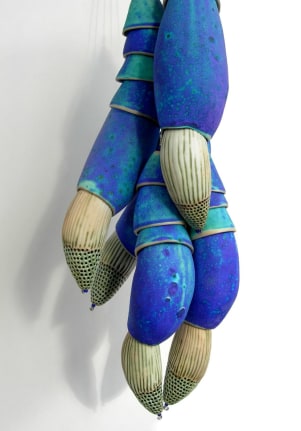 Chris Garofalo.&nbsp;mollusks annelida, 2007. Glazed and unglazed porcelain, 14 x 5 x 5&nbsp;inches.&nbsp;