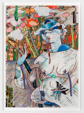 Gladys Nilsson. Girly Stuff, 2016.&nbsp;Ink, graphite, watercolor, and gouache on paper collage, 20 x 14.125 inches.