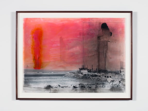 Untitled, 2011. Ink on c-print, 35.5 x 46.5 x 2 inches framed.