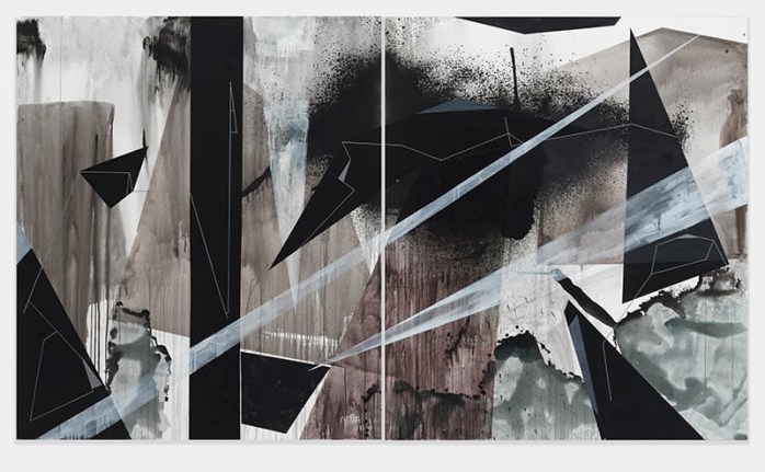 Torkwase Dyson/Joni Lee Blackman/2018/Acrylic on canvas/Diptych