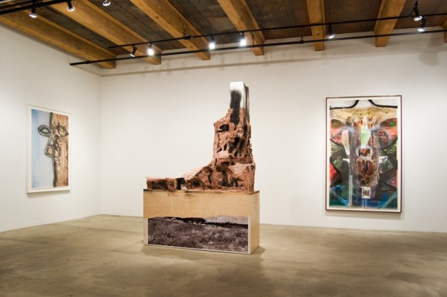 Installation view at Rhona Hoffman Gallery, Huma Bhabha, Huma Bhabha, 2011