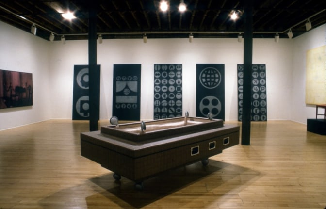 Installation view at Rhona Hoffman Gallery, The Outside and the Inside, Curated by Christian Leigh, 1988