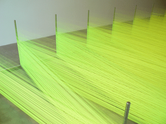 Installation view at Rhona Hoffman Gallery, Anne Wilson, Portable City, Notations, Wind-Up, 2008