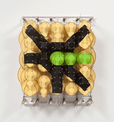 Jacob Hashimoto/The Atomist/2015/Wood, acrylic, bamboo, paper, and Dacron