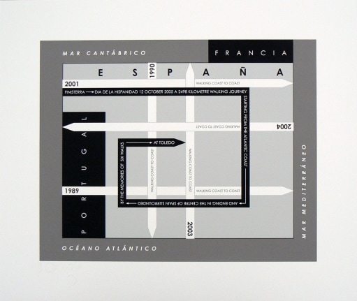 6 Walks Map Iberian Peninsula,&nbsp;1989-2005