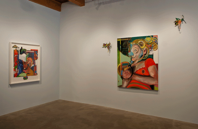 Installation view at Rhona Hoffman Gallery, Natalie Frank, Interiors and Openings, 2014, Photo: Michael Tropea