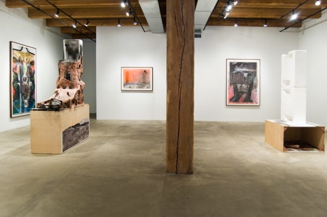 Installation view at Rhona Hoffman Gallery, Huma Bhabha, Huma Bhabha, 2011