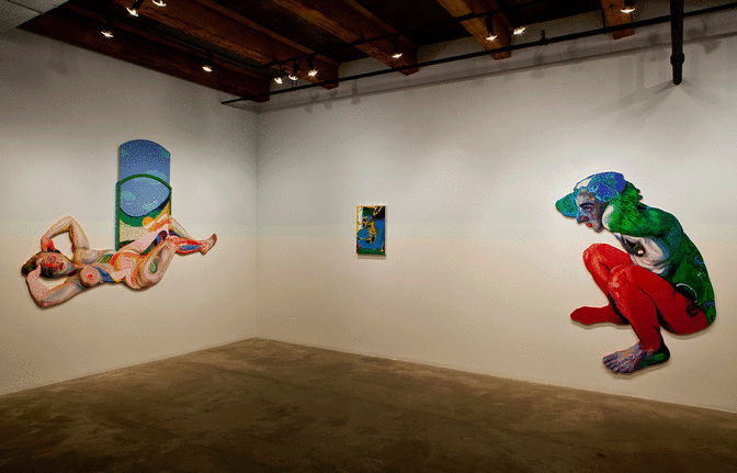 Installation view at Rhona Hoffman Gallery, Natalie Frank, Interiors and Openings, 2014, Photo: Michael Tropea