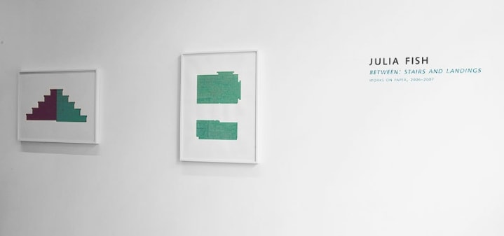 Installation view at Rhona Hoffman Gallery, Julia Fish, Between: Stairs and Landings, 2008