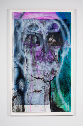 Untitled, 2011. Ink on C-print, 89.5 x 55.5 x 2 inches, framed.