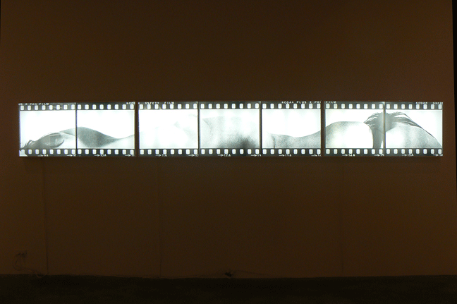 Installation view at Rhona Hoffman Gallery, Robert Heinecken, Dream/Circles/Cycles: Vintage Works 1964-1973, 2008