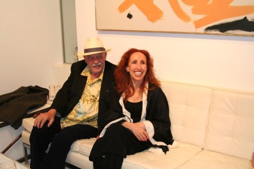 John Chamberlain and Larry Bell sitting on a couch