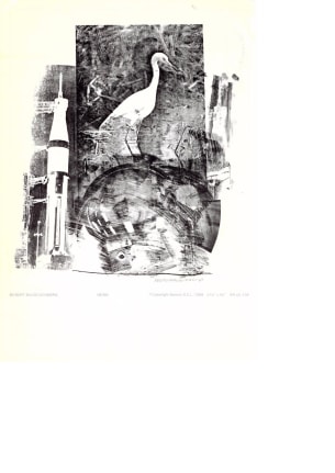 Exhibition Announcement (front),&nbsp;Robert Rauschenberg: Moonshot Series