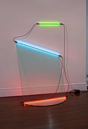 Installation view, Keith Sonnier: Early Sculpture and Drawing, 18 EAST 77