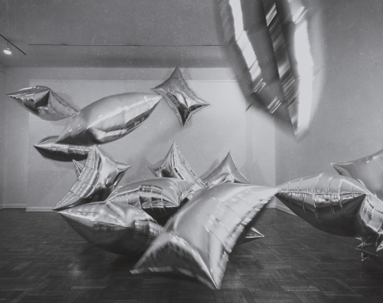 Installation view,&nbsp;Andy Warhol: Wallpaper &amp; Clouds,&nbsp;4 EAST 77