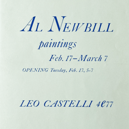 Exhibition Announcement,&nbsp;Al Newbill: Paintings