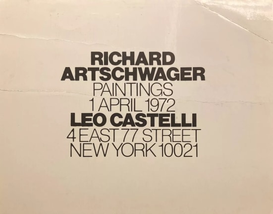 Exhibition Announcement,&nbsp;Richard Artschwager