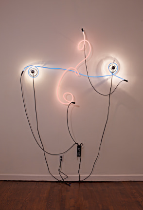 Installation view, Keith Sonnier: Early Sculpture and Drawing, 18 EAST 77