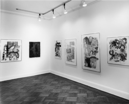 Installation view, Robert Rauschenberg: Moonshot Series, 4 EAST 77