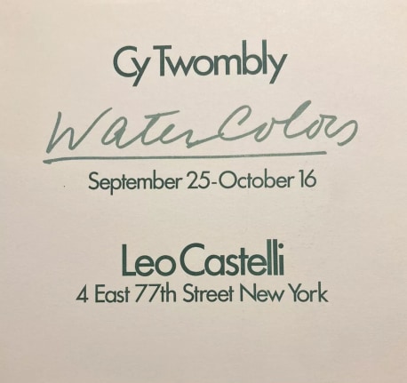 Exhibition Announcement,&nbsp;Cy Twombly