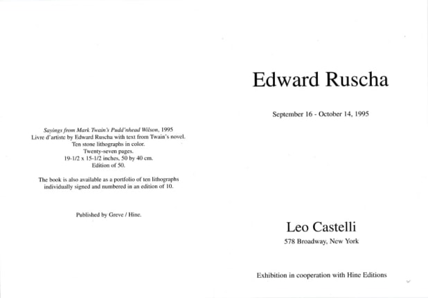 Exhibition Announcement (back),&nbsp;Ed Rushca