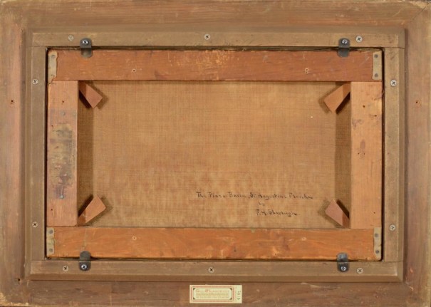 Verso of "The Plaza Basin" by Frank Shapleigh.