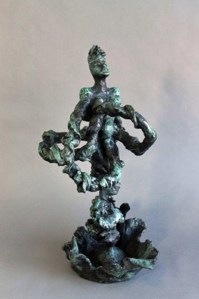 Image of Yulla Lipchitz organic, abstract bronze sculpture titled "Yulla Twined in Tree Form".