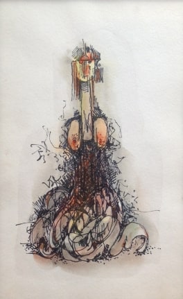 Image of untitled mixed media painting by Hans Burkhardt.