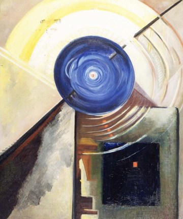 Image of Katherine S. Dreier's sold abstract oil painting representing a psychological portrait of Theodore Shawn.