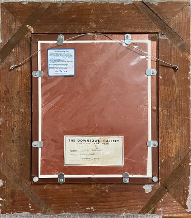 Verso of &quot;Circus GIrl&quot; by Yasuo Kuniyoshi.