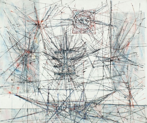 Image of Jimmy Ernst sold abstract painting entitled "Ancient Evidence".