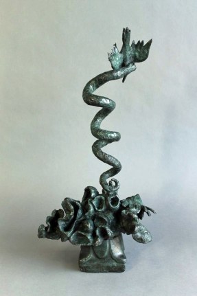 Image of Yulla Lipchitz bronze entitled "Snake & Bird".