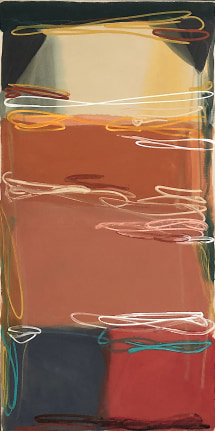 Image of abstract acrylic painting by Larry Zox entitled "Red Hot".