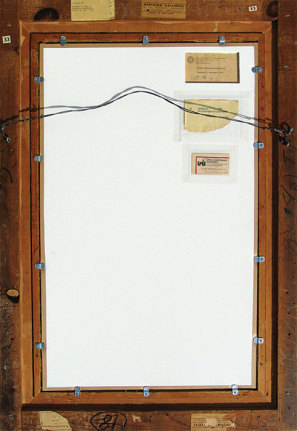 Verso image of Isabel Bishop's painting &quot;Interlude&quot;.