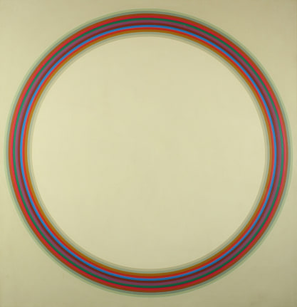 Image of John Stephan's circles within circles 1982 painting number 1.