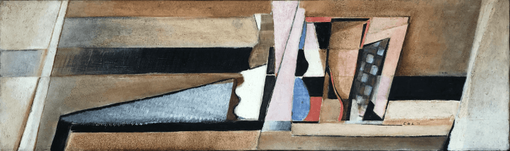 Image of sold oil abstract still life painting by Eleanor De Laittre.