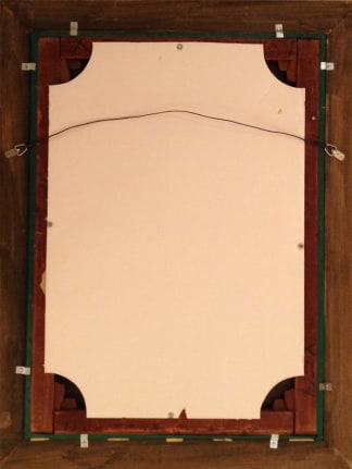 Verso view of the &quot;Beekeeper's Daughter&quot; painting by Henry Bacon.