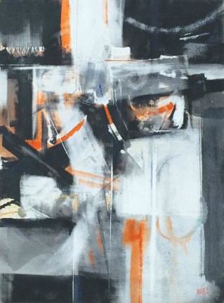Sold Walter Meigs 1961 watercolor titled "Night Lights".