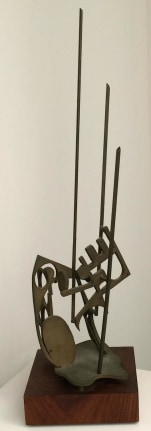 Image of an abstract bronze sculpture by Maxwell Chayat.