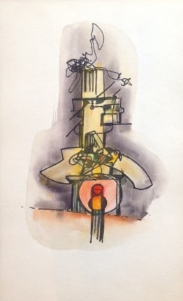 Image of untitled abstract mixed media work by Hans Burkhardt.