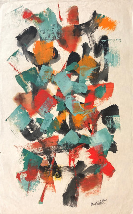 Image of sold abstract mixed media artwork by John Von Wicht Untitled.