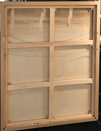 Image of overall verso of Untitled 1963 abstract oil painting by John Grillo.